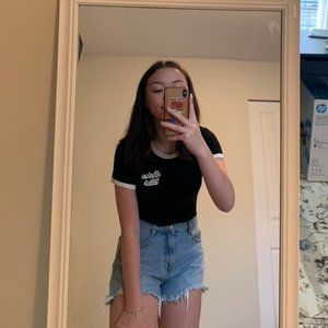 BABES CLUB LOGO BLACK BODYSUIT